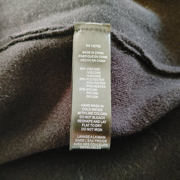 Max Sport Sweater Coat Jacket Duster with faux fur - Size Small - Color black. - Picture 8 of 8